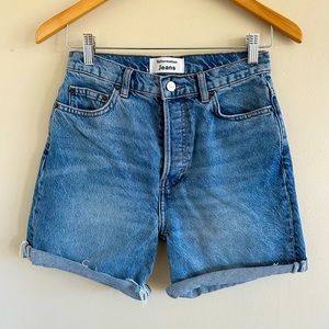 Reformation | High Waisted Denim Shorts, Size 24 ✨